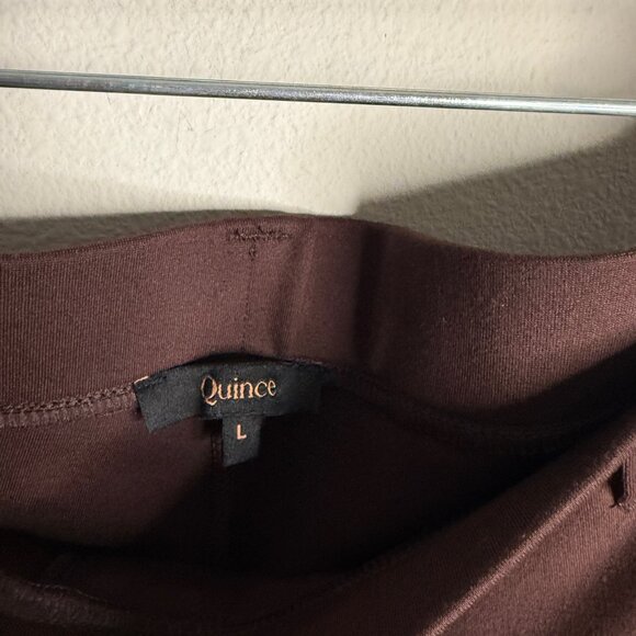 Quince Women's Large Ultra Stretch‎ Ponte Straight Leg Pants Casual Office - Picture 4 of 5